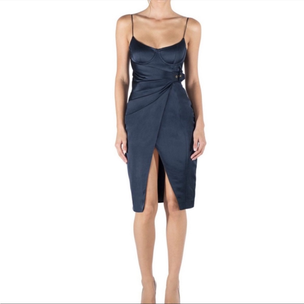 Misha Collection Rina Midi Dress Midnight Blue size 2